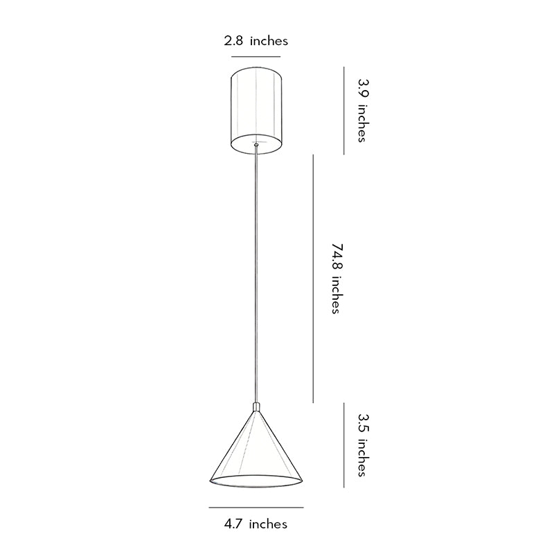 Silver Metal Pendant Light Italian Minimalist