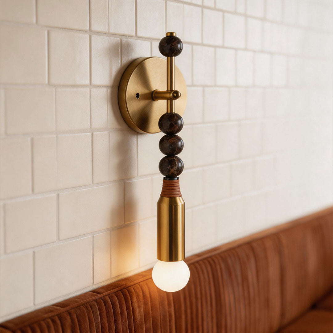 LED Wall Art Lights French Marble Globe Vintage
