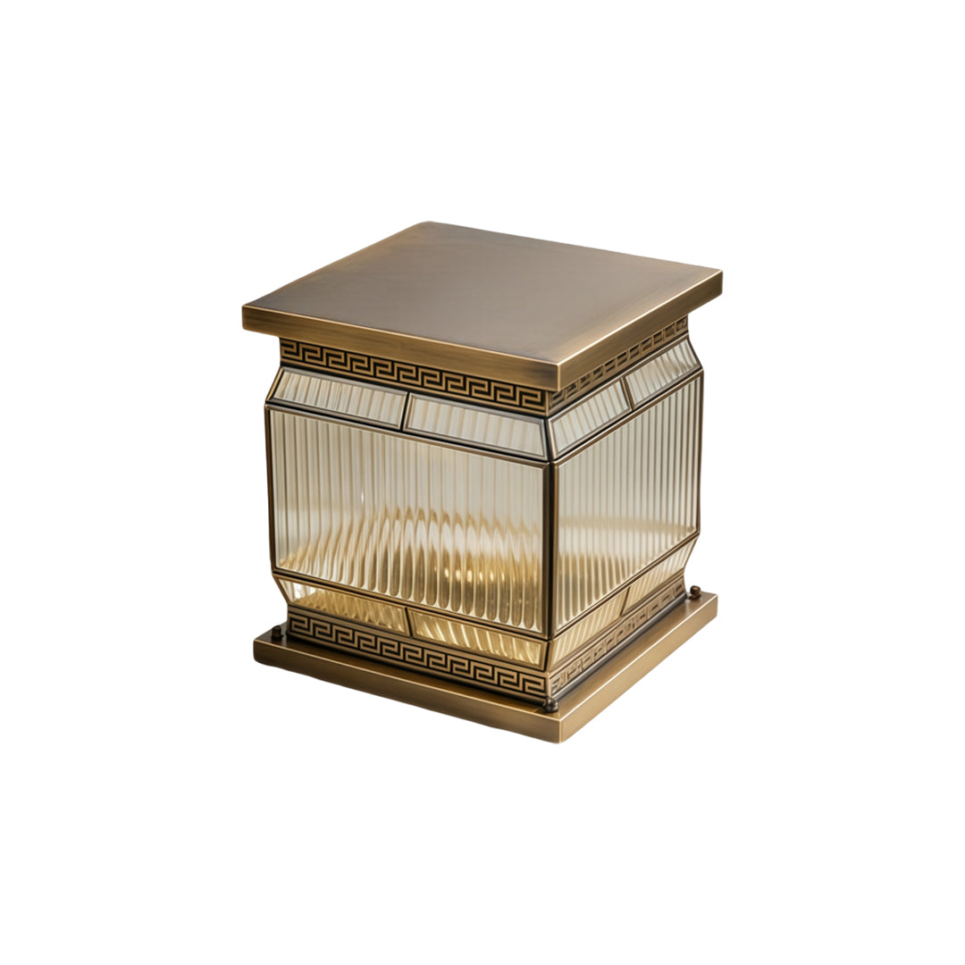 Solar Powered Outdoor Pillar Lights All-Copper Gate Light