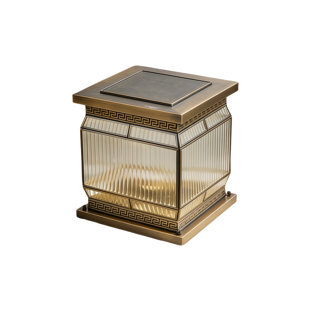 Solar Powered Outdoor Pillar Lights All-Copper Gate Light