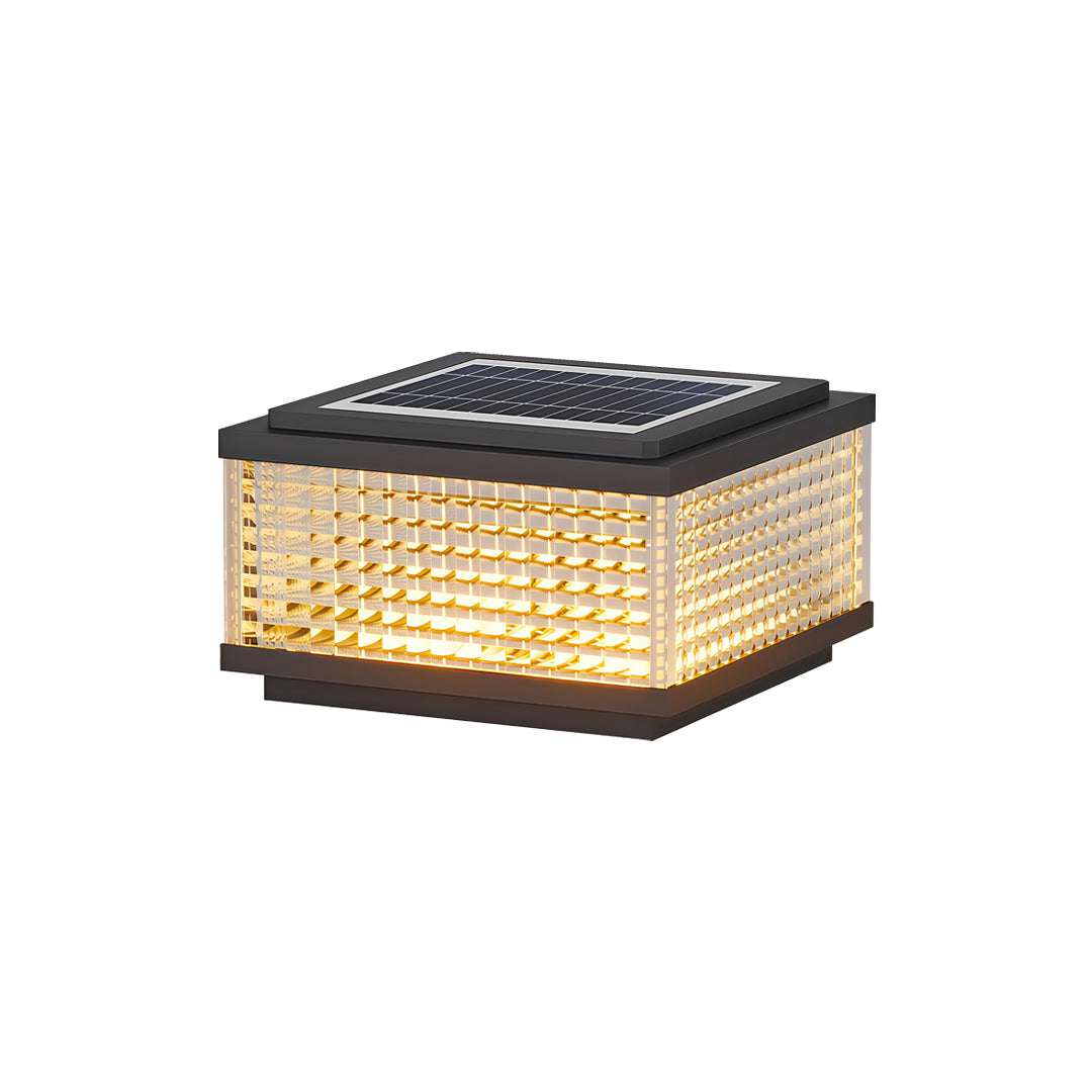 Large Outdoor Solar Pillar Lights Waterproof Landscape Lights