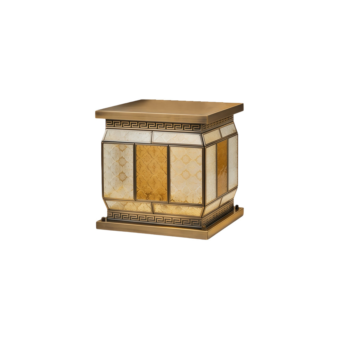 Solar Powered Outdoor Pillar Lights All-Copper Gate Light