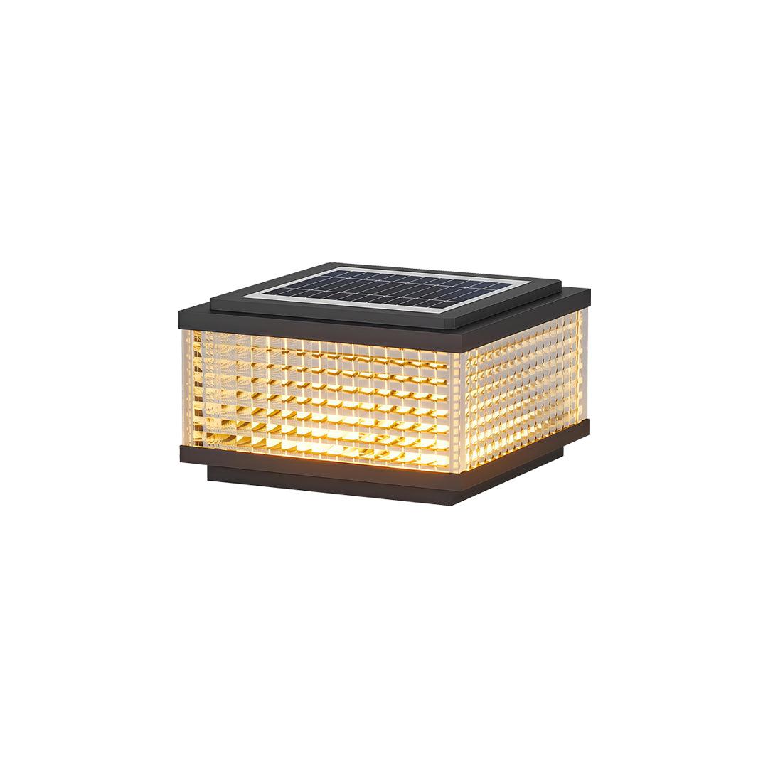 Large Outdoor Solar Pillar Lights Waterproof Landscape Lights