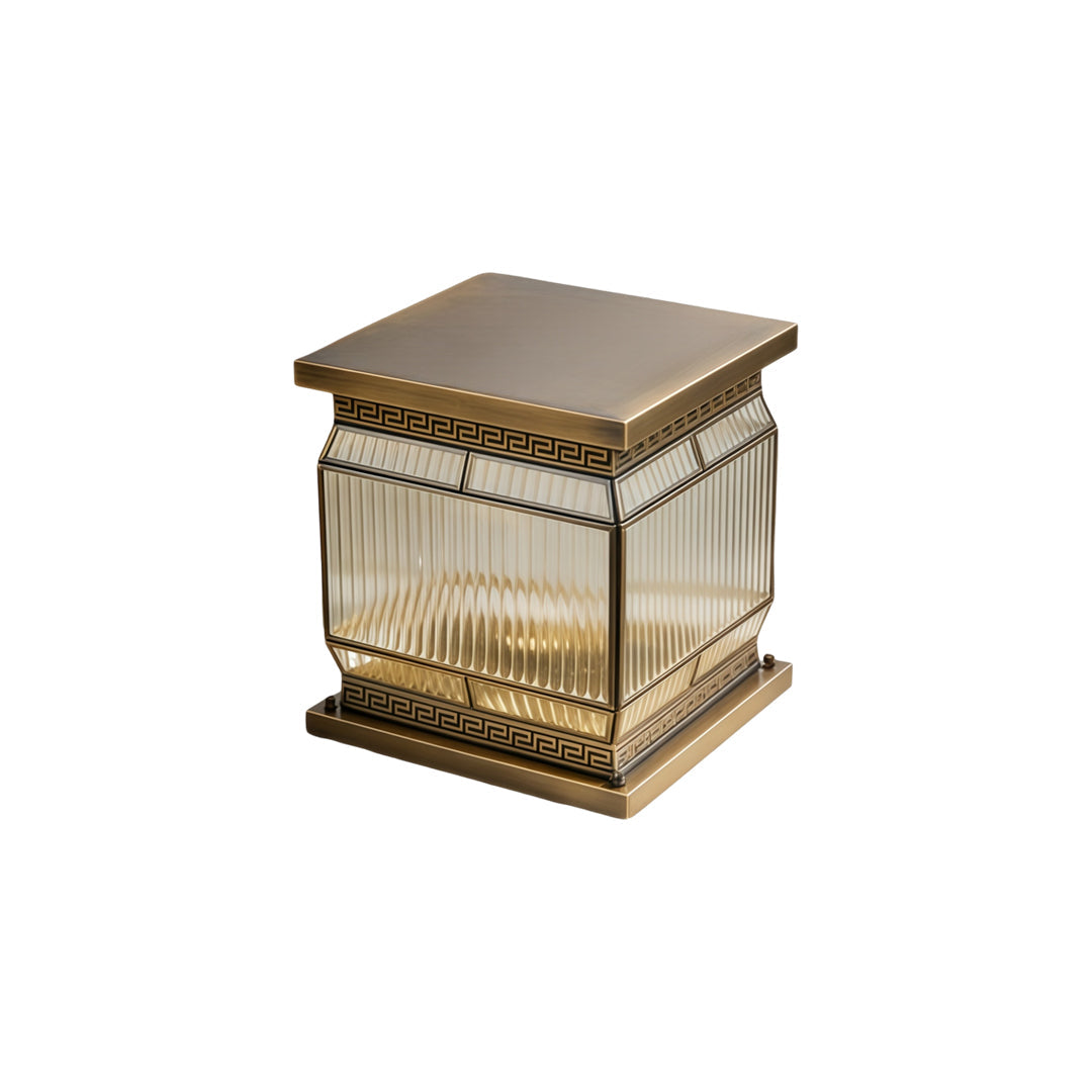 Solar Powered Outdoor Pillar Lights All-Copper Gate Light