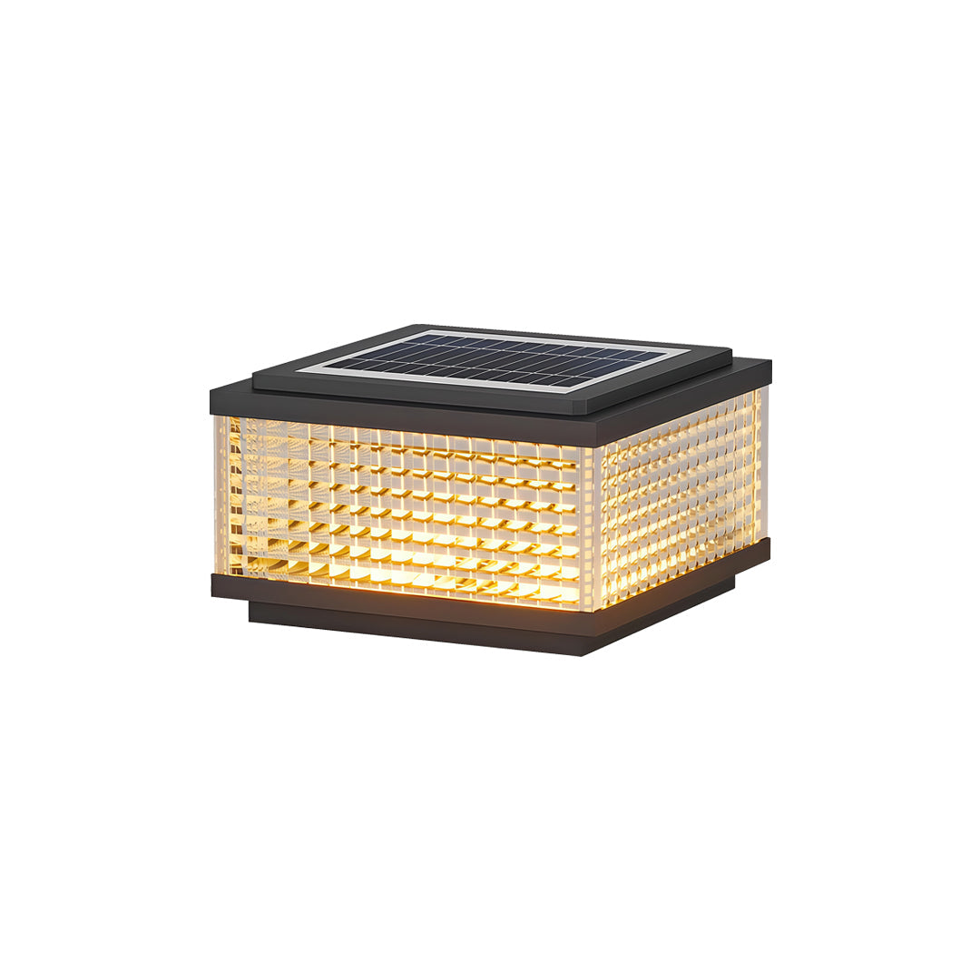 Large Outdoor Solar Pillar Lights Waterproof Landscape Lights