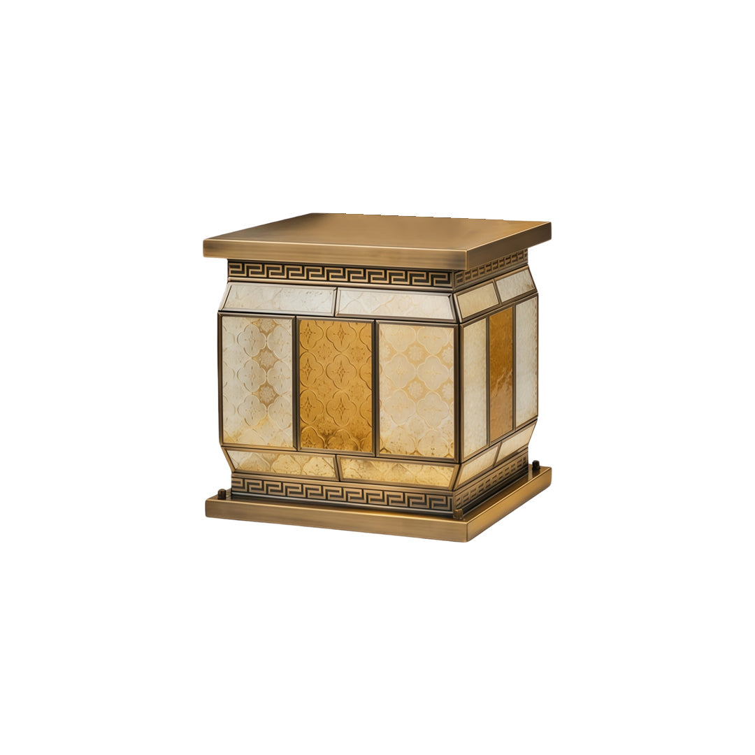 Solar Powered Outdoor Pillar Lights All-Copper Gate Light