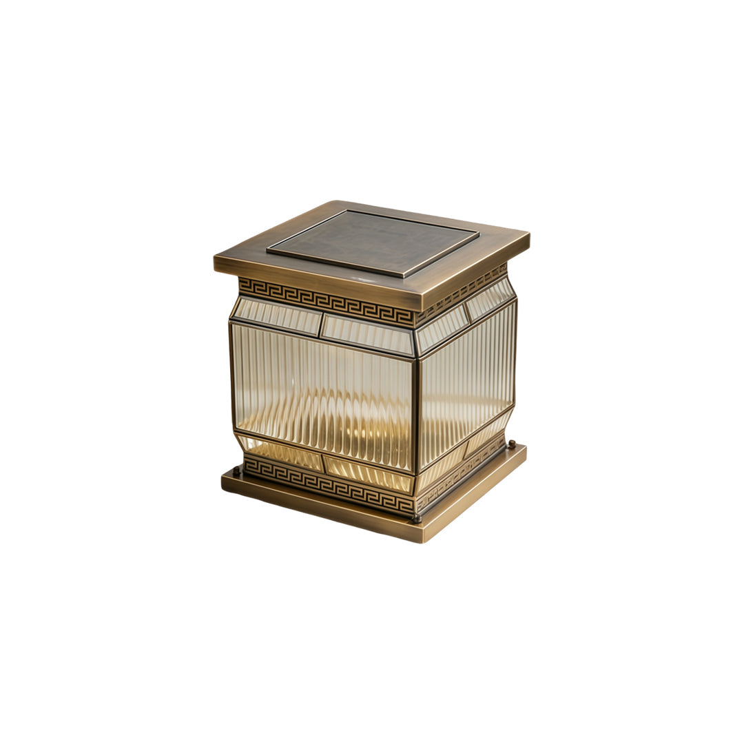 Solar Powered Outdoor Pillar Lights All-Copper Gate Light