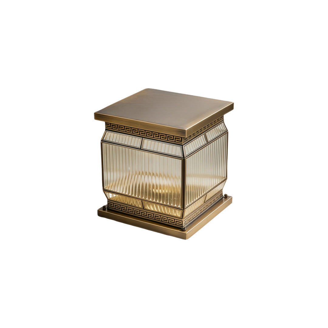 Solar Powered Outdoor Pillar Lights All-Copper Gate Light
