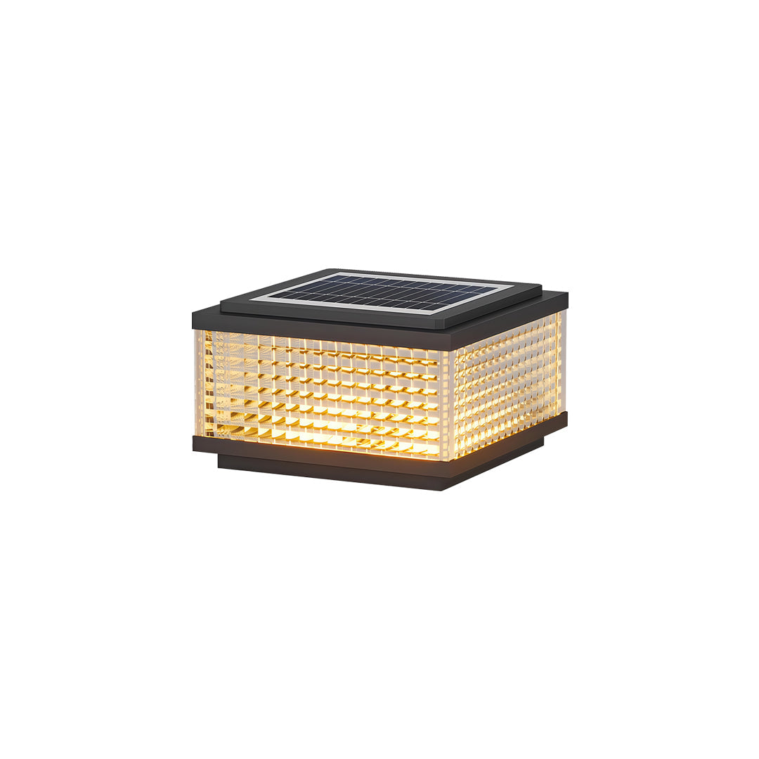 Large Outdoor Solar Pillar Lights Waterproof Landscape Lights