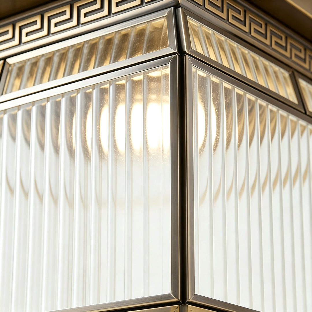 Solar Powered Outdoor Pillar Lights All-Copper Gate Light