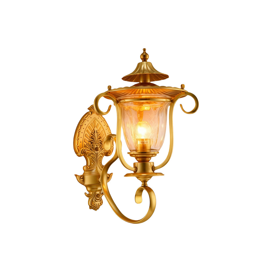 Copper Outdoor Wall Sconces European Vintage Waterproof Light