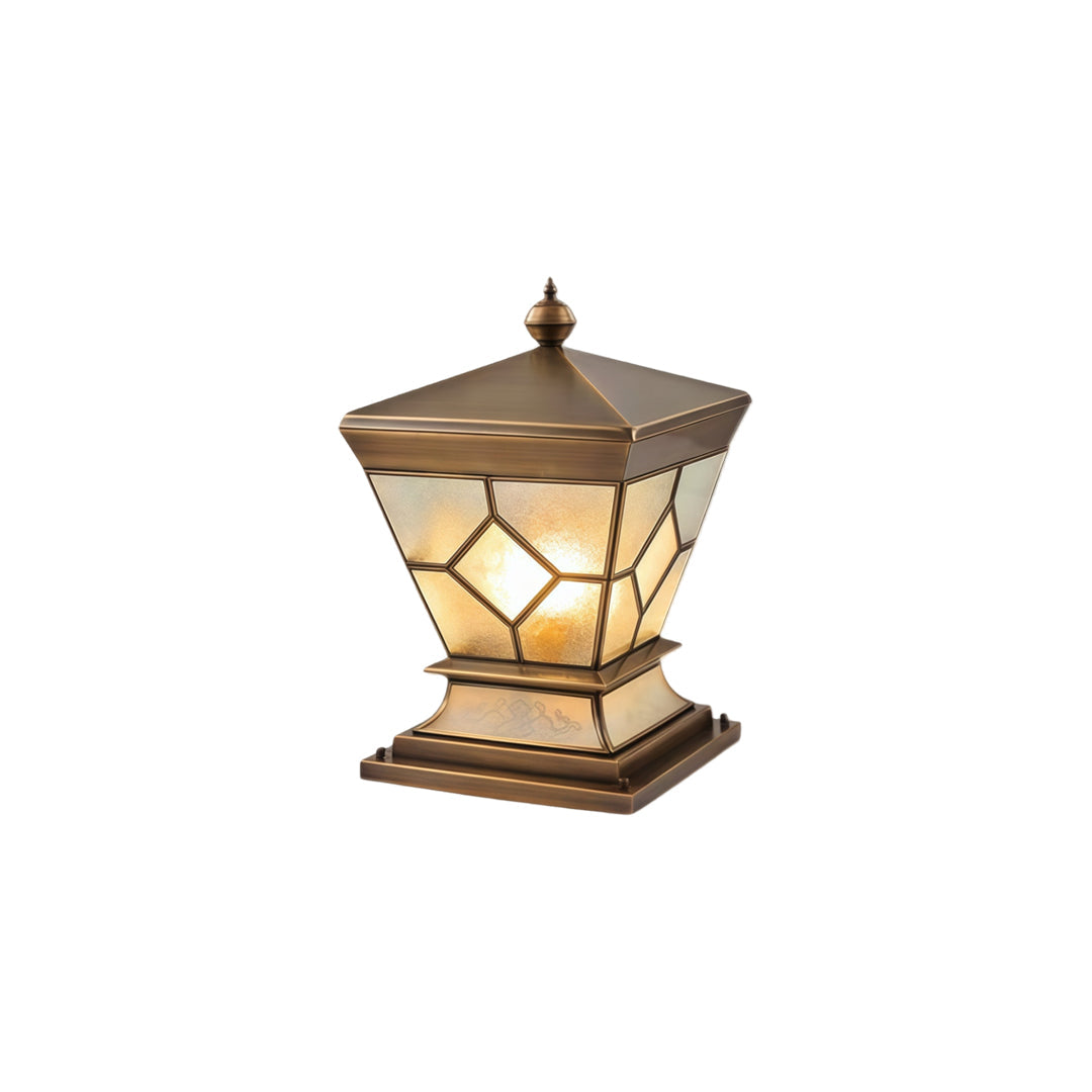 Solar Lights Outdoor Gate Pillar Modern All-Copper Light