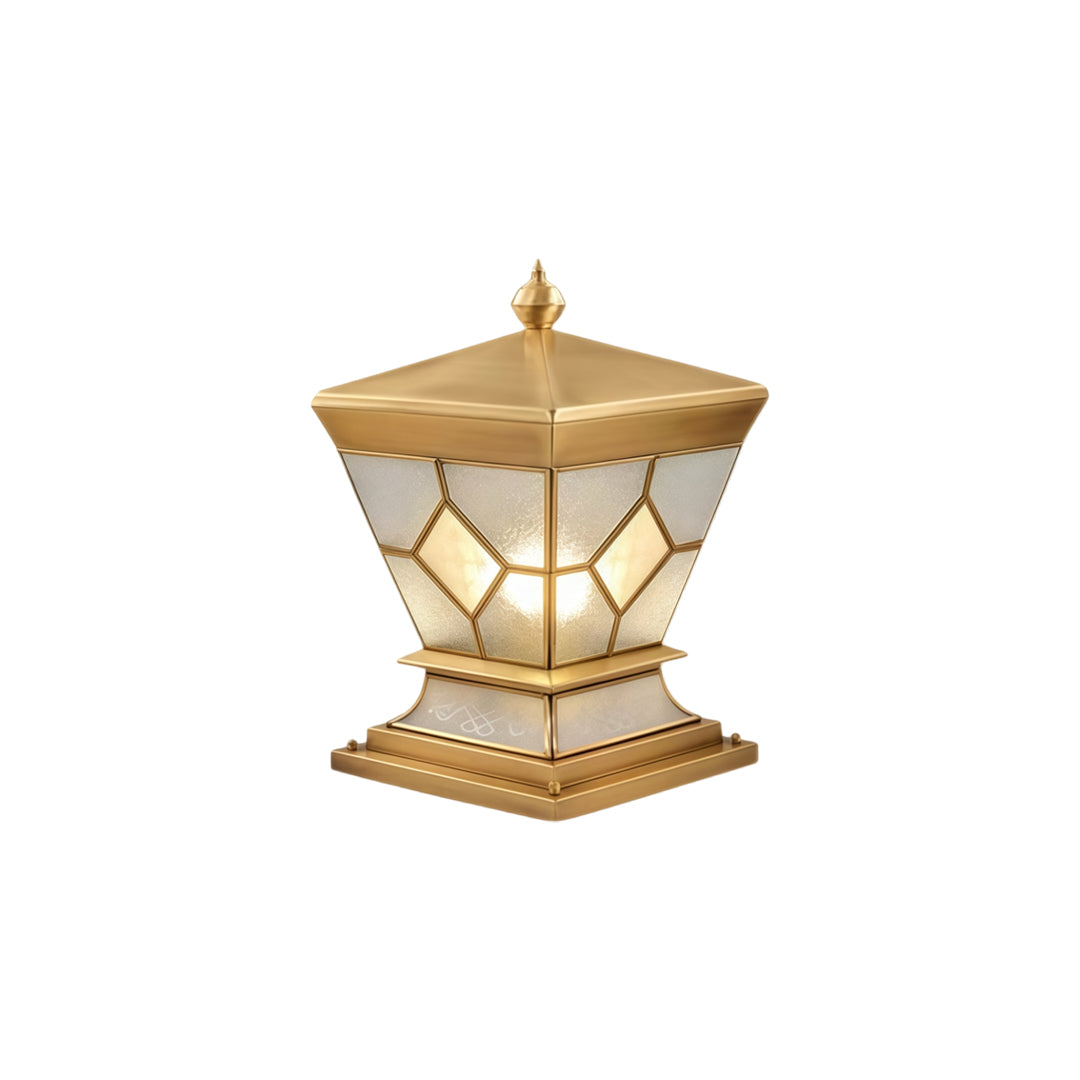 Solar Lights Outdoor Gate Pillar Modern All-Copper Light