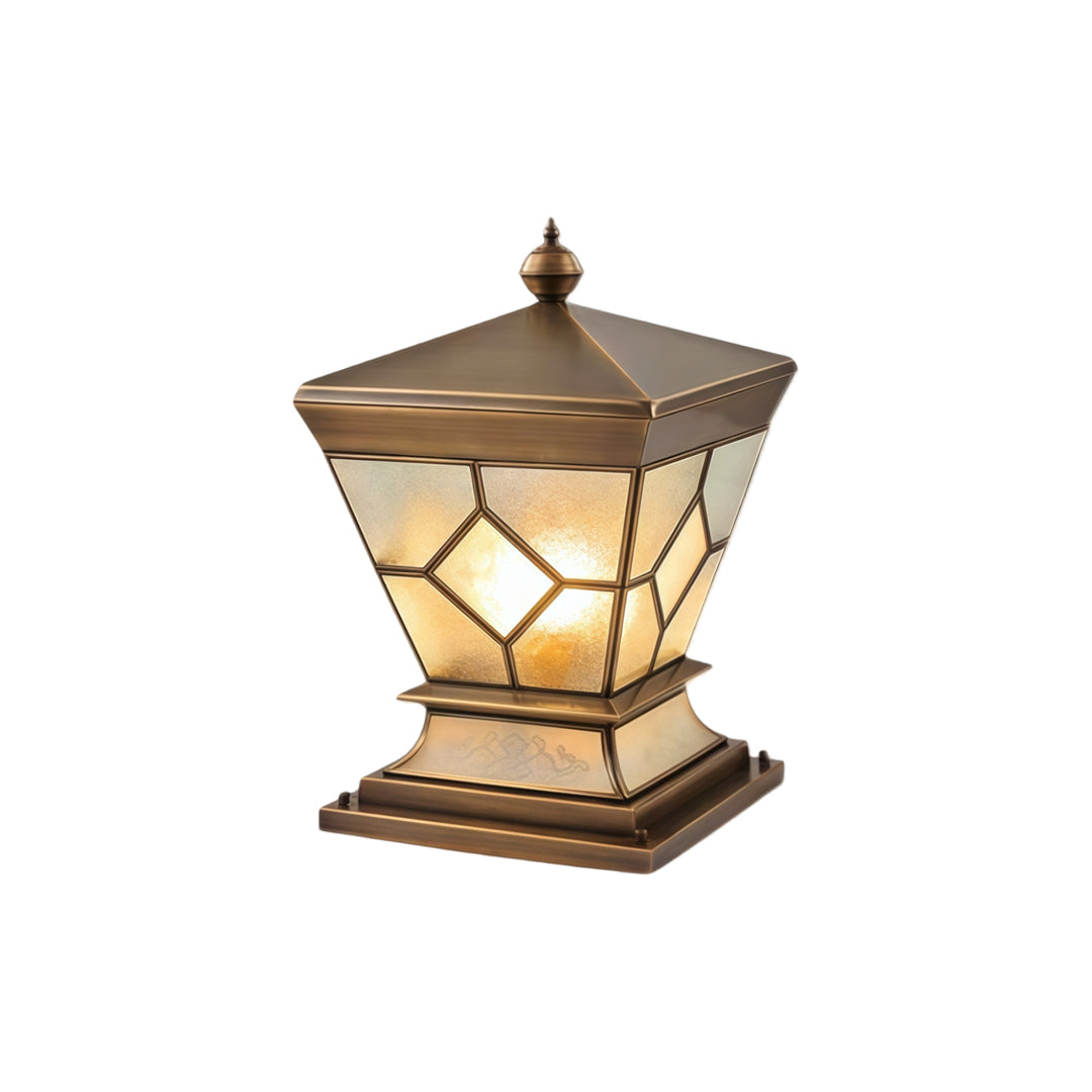 Solar Lights Outdoor Gate Pillar Modern All-Copper Light