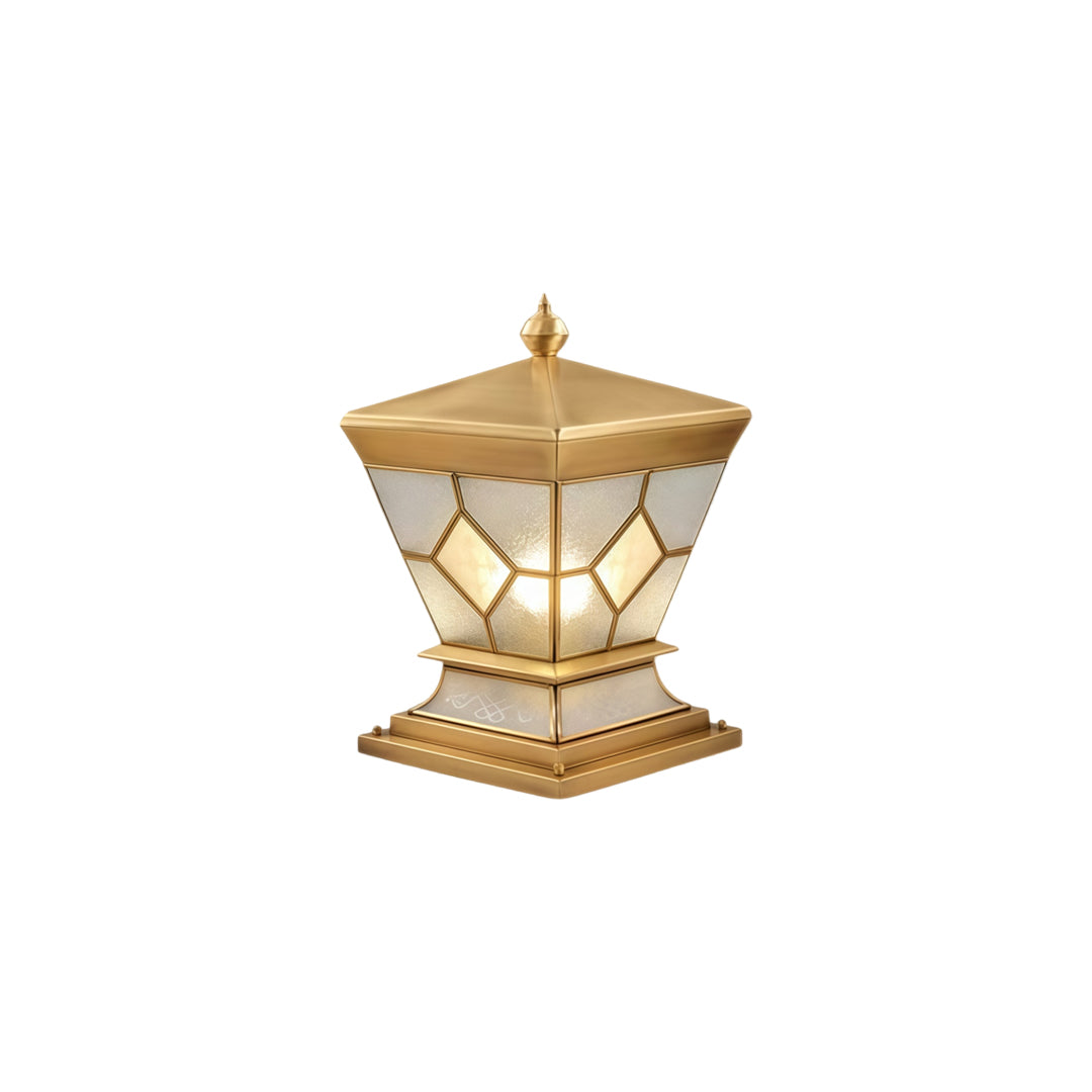 Solar Lights Outdoor Gate Pillar Modern All-Copper Light