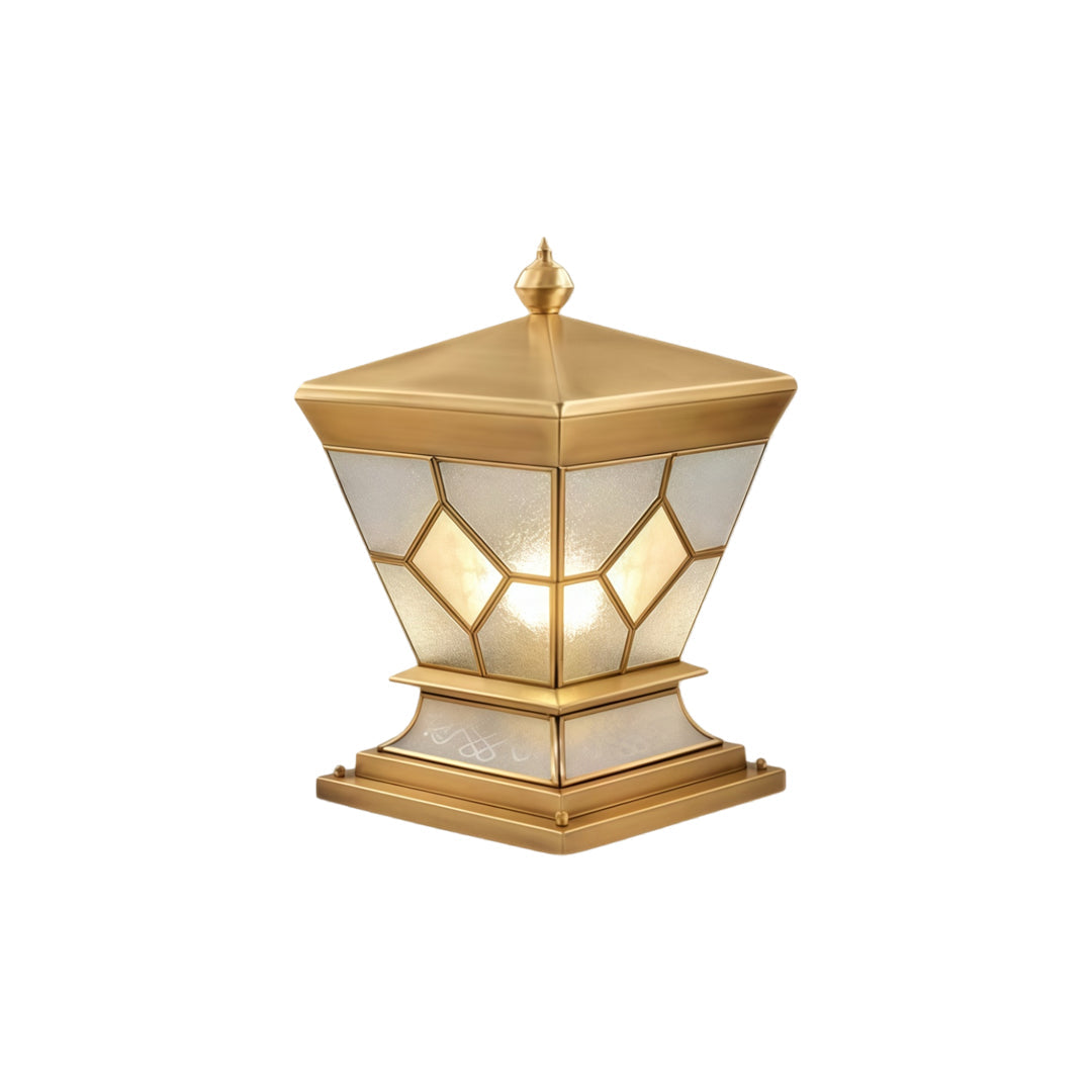 Solar Lights Outdoor Gate Pillar Modern All-Copper Light