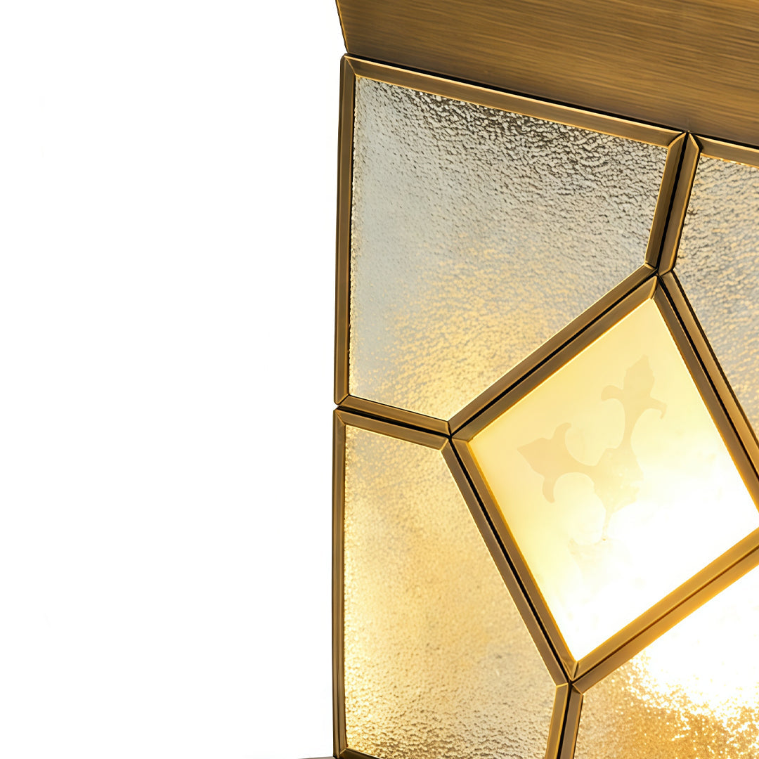 Solar Lights Outdoor Gate Pillar Modern All-Copper Light