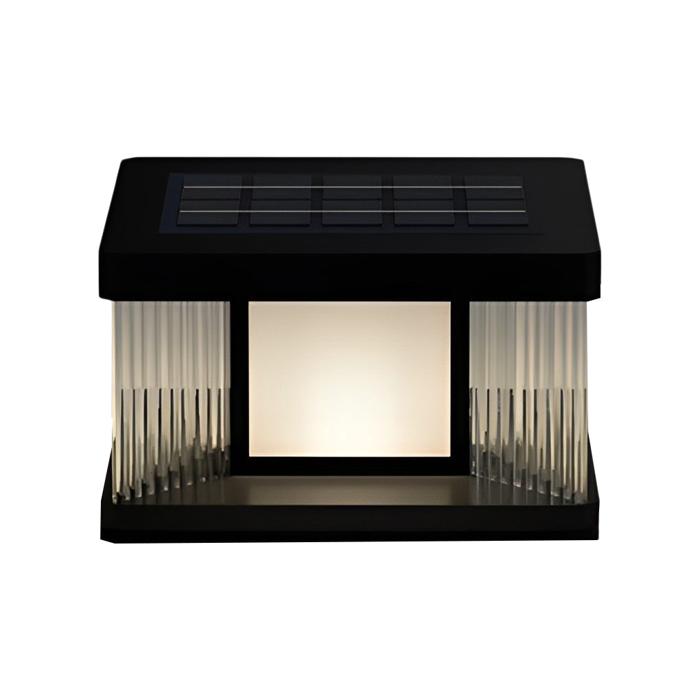 [Open-Box]Solar Pillar Lights Waterproof LED Glass Acrylic Modern Light
