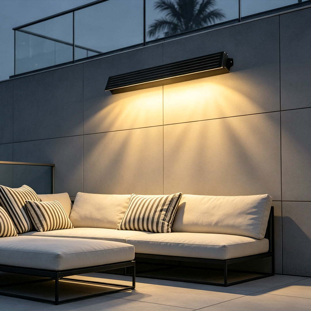 Solar Wall Outdoor Lights Modern Aluminum Washer Lights