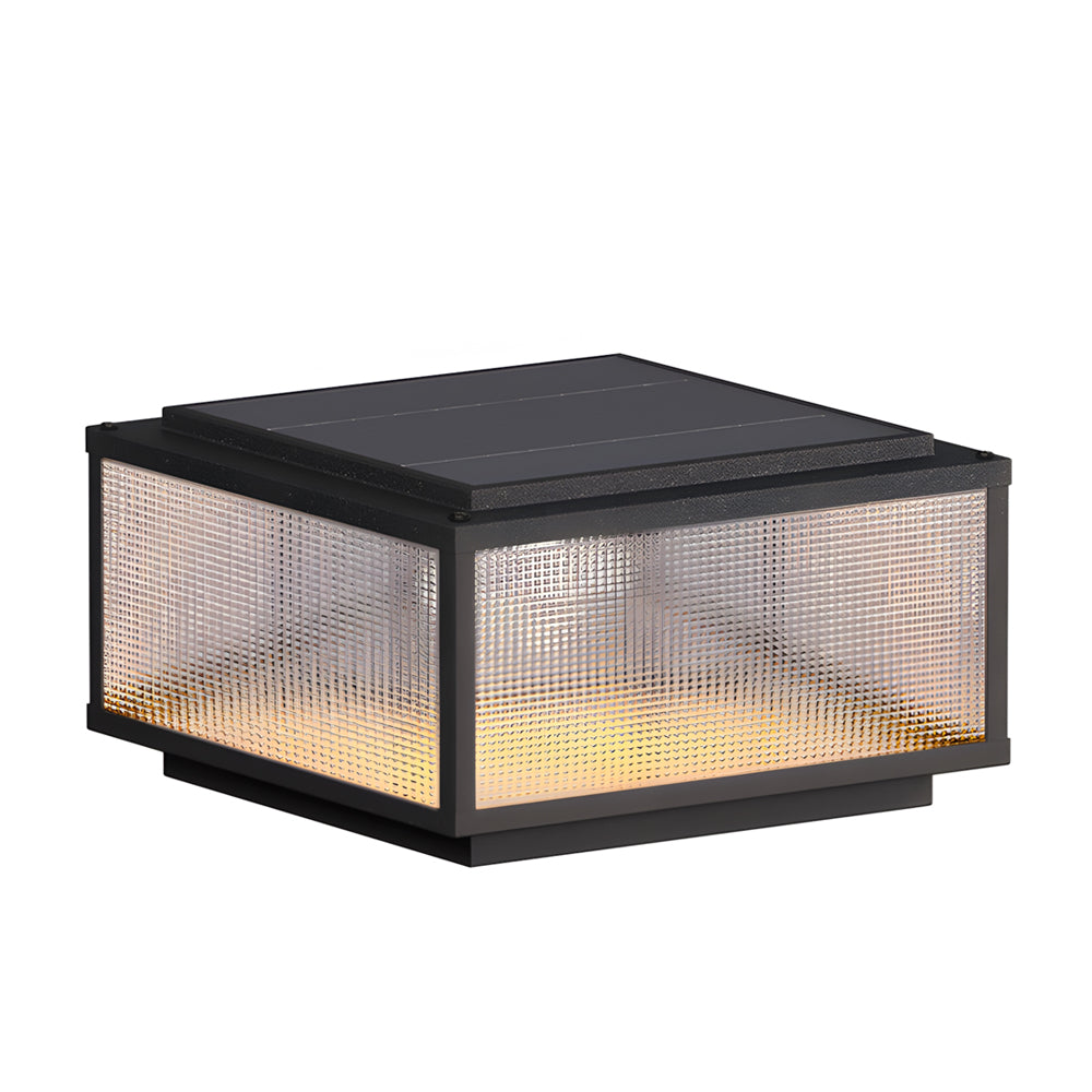 Open-Box Outdoor Pillar Light Fixtures Cast Aluminum Square