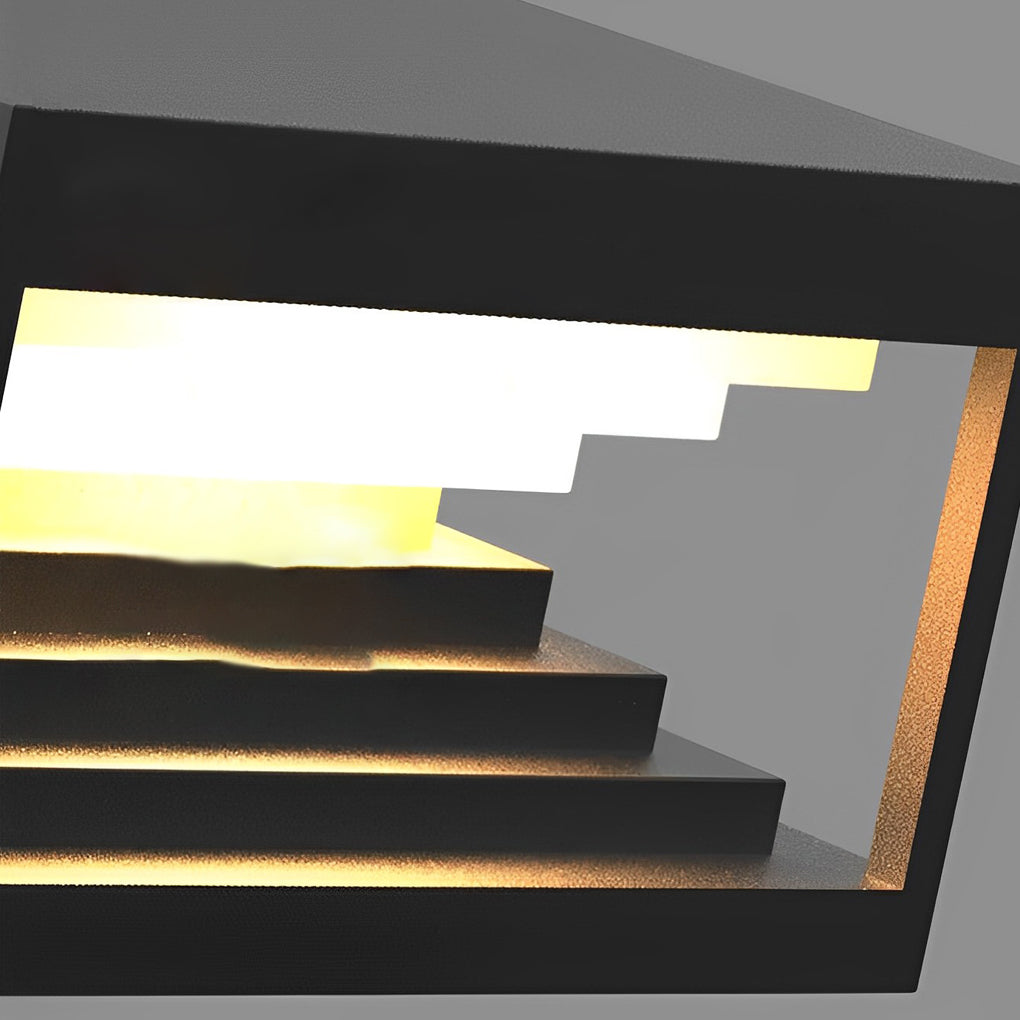 Open-Box Square Pillar Lights Creative Waterproof Black