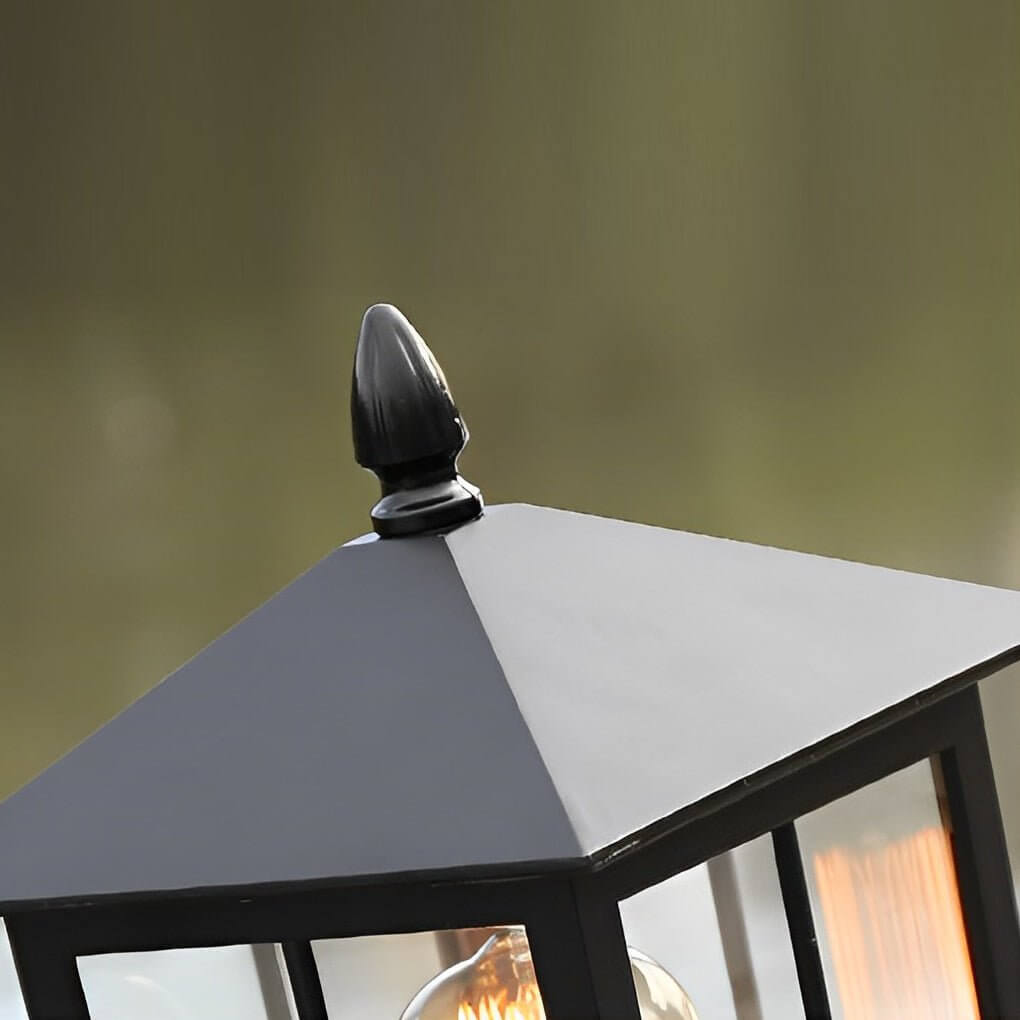 Stone Light Pillar Traditional Black Waterproof LED