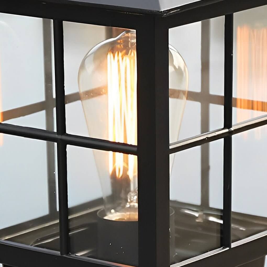 Stone Light Pillar Traditional Black Waterproof LED