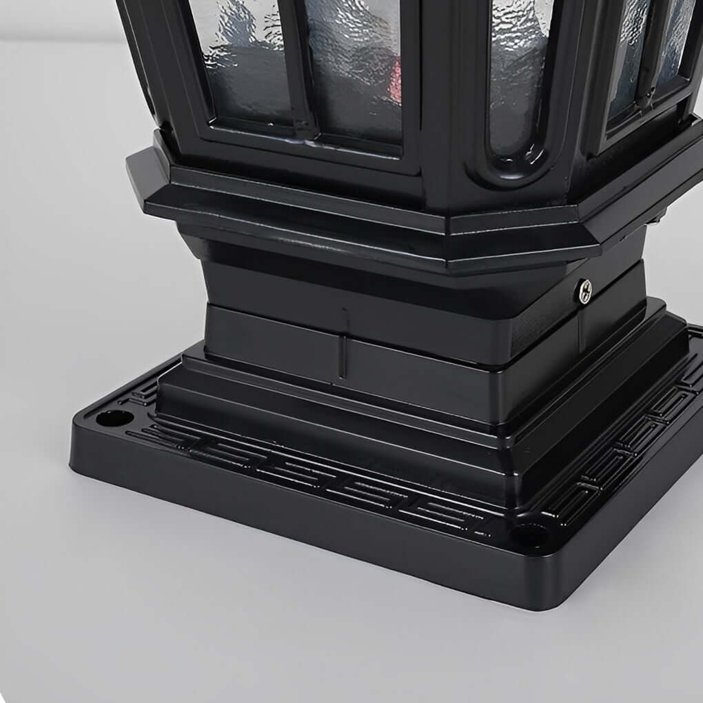 [Open-Box]Stone Pillar Light Fixture Retro Pavilion-Style LED Light