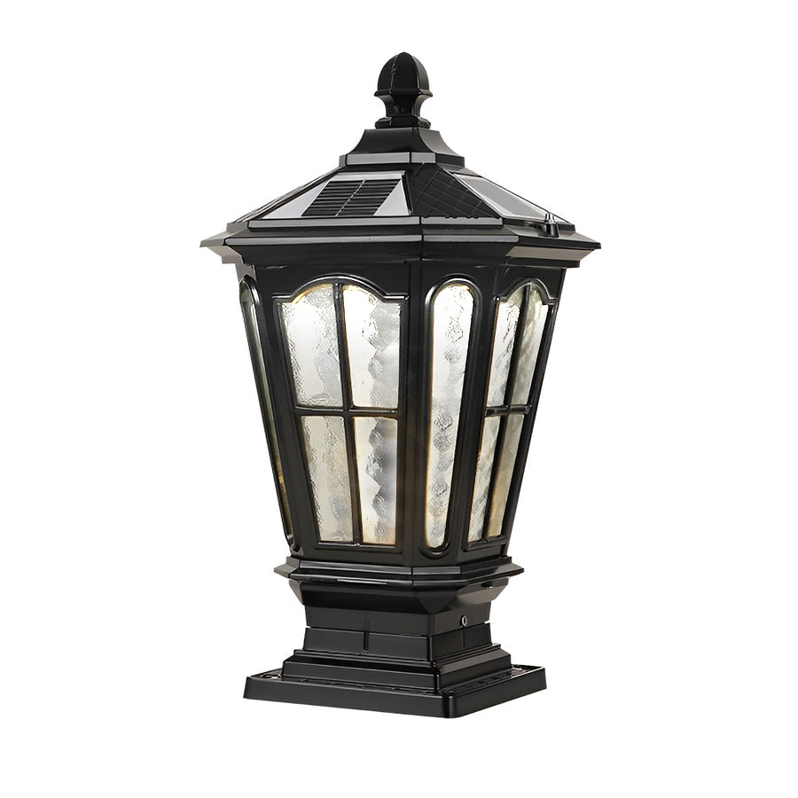 [Open-Box]Stone Pillar Light Fixture Retro Pavilion-Style LED Light