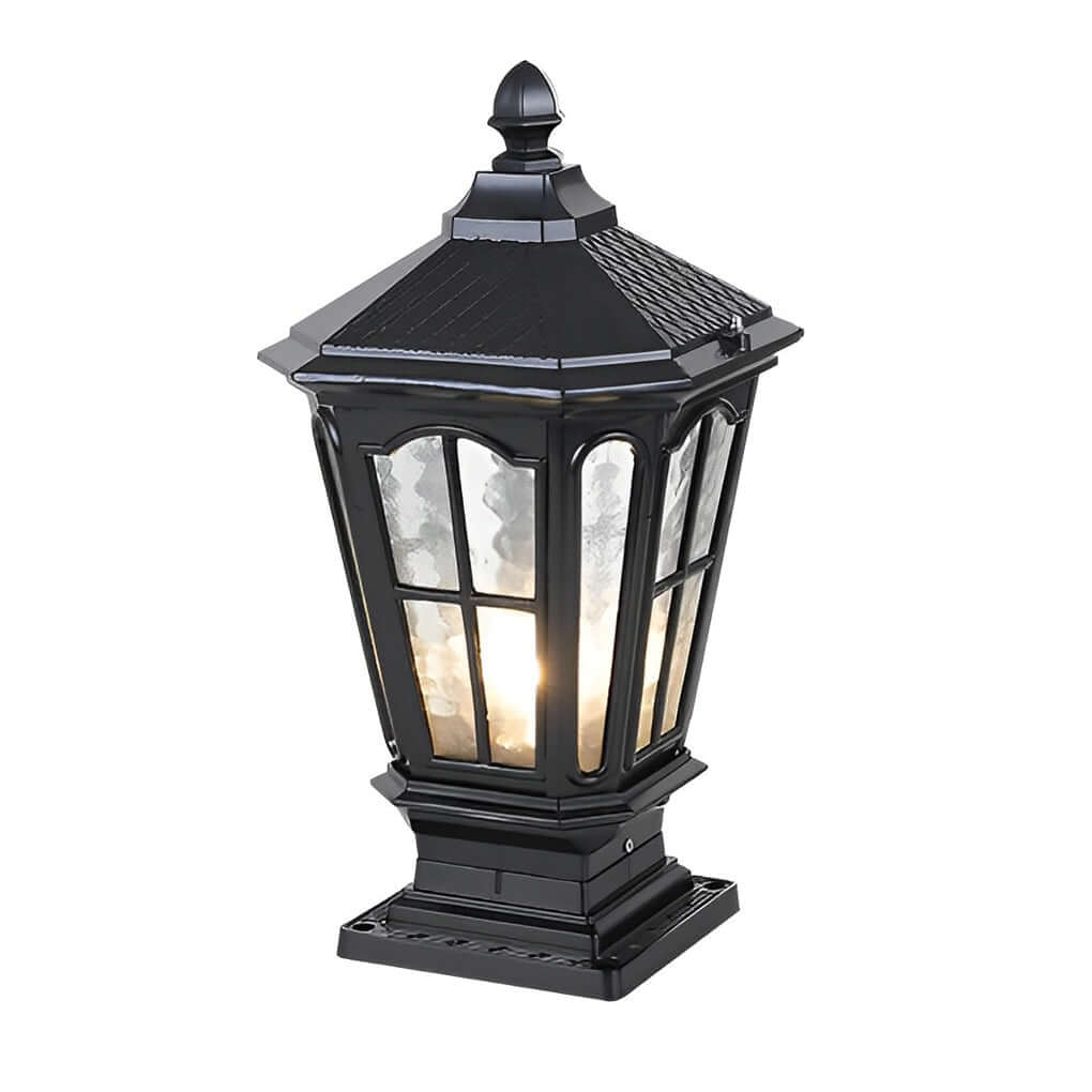 [Open-Box]Stone Pillar Light Fixture Retro Pavilion-Style LED Light