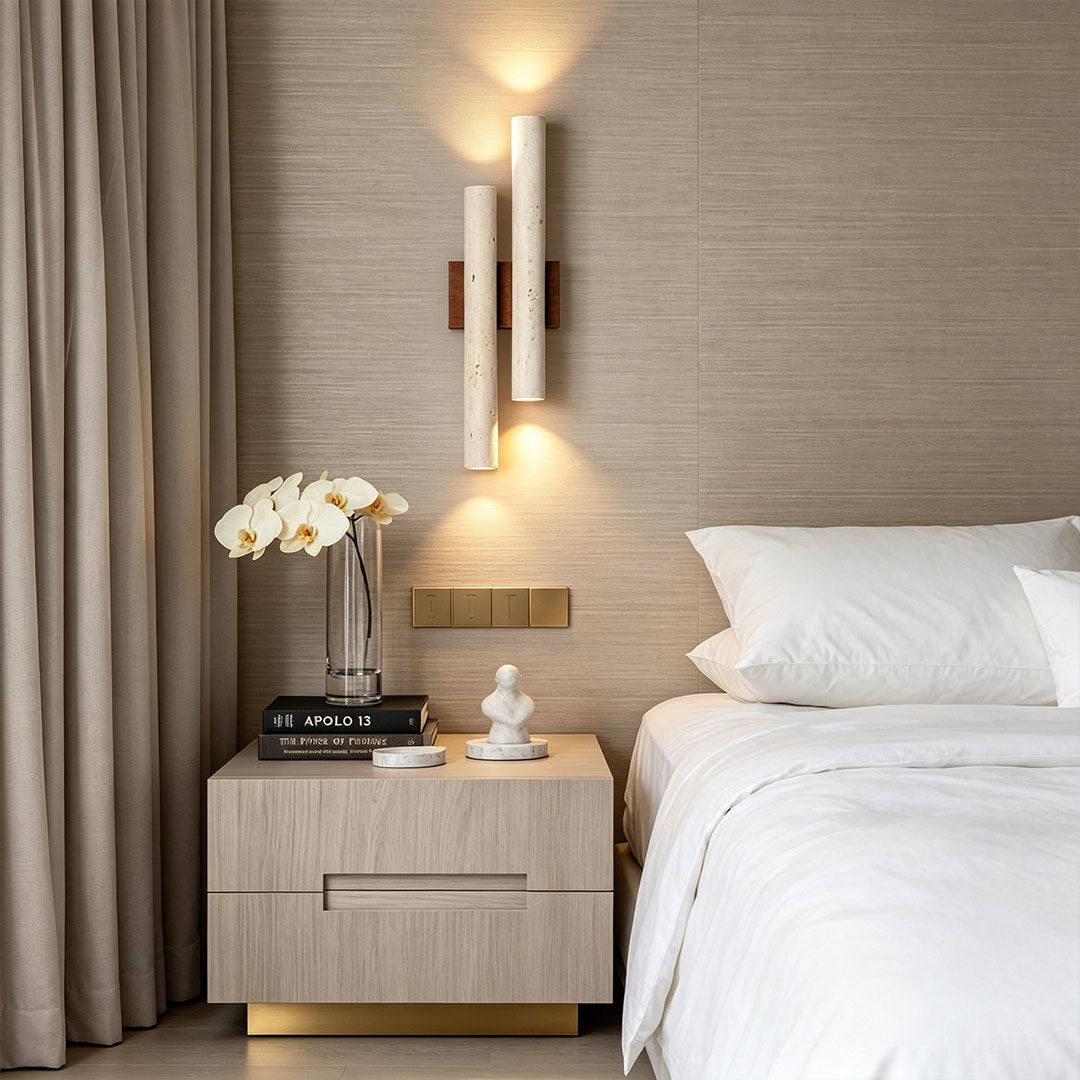 Stone Wall Lighting Travertine Linear Ambient