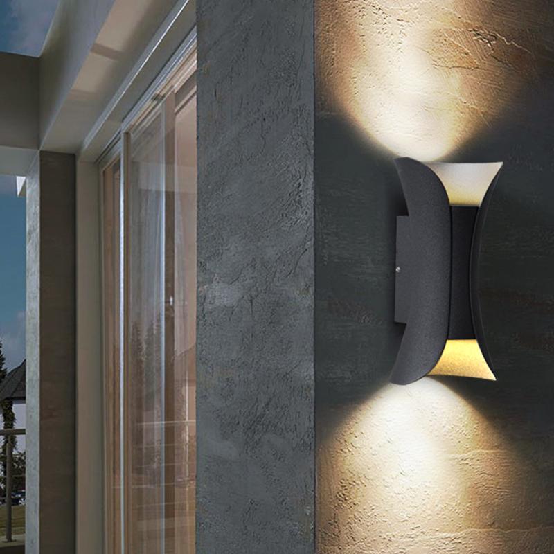 Open-Box Up Down Lighting Wall Lights Modern Curved LED