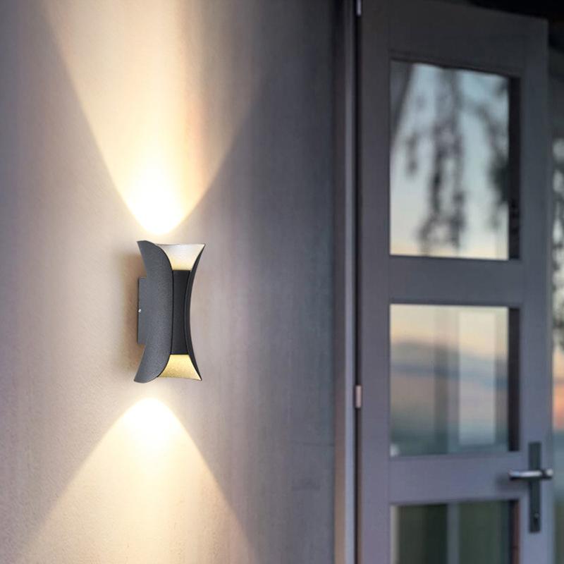 Open-Box Up Down Lighting Wall Lights Modern Curved LED