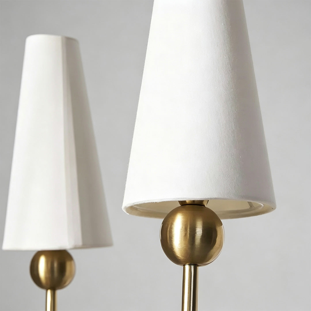 Vintage Solid Brass Chandelier American Fabric