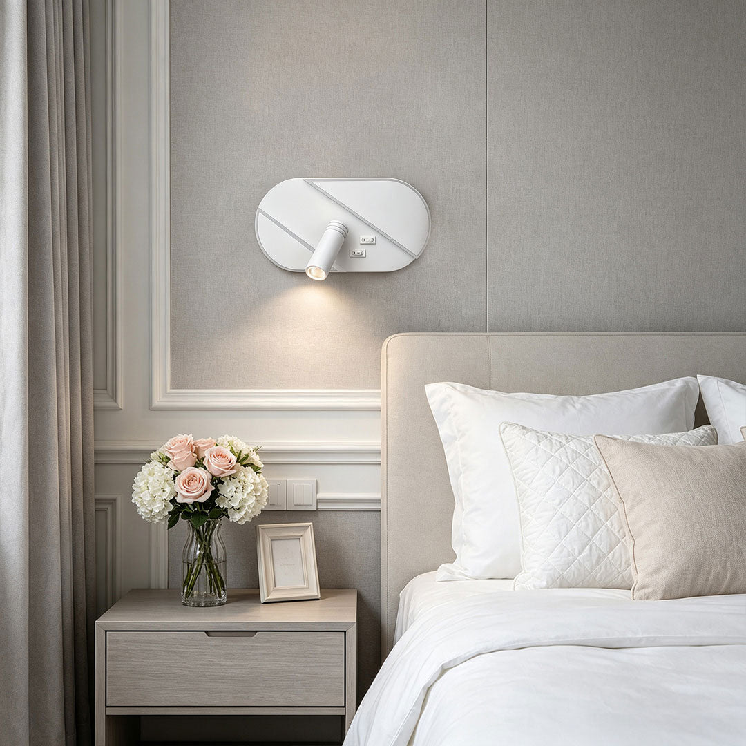 Wall Light with Reading Light Rotatable Multi-function Lamp
