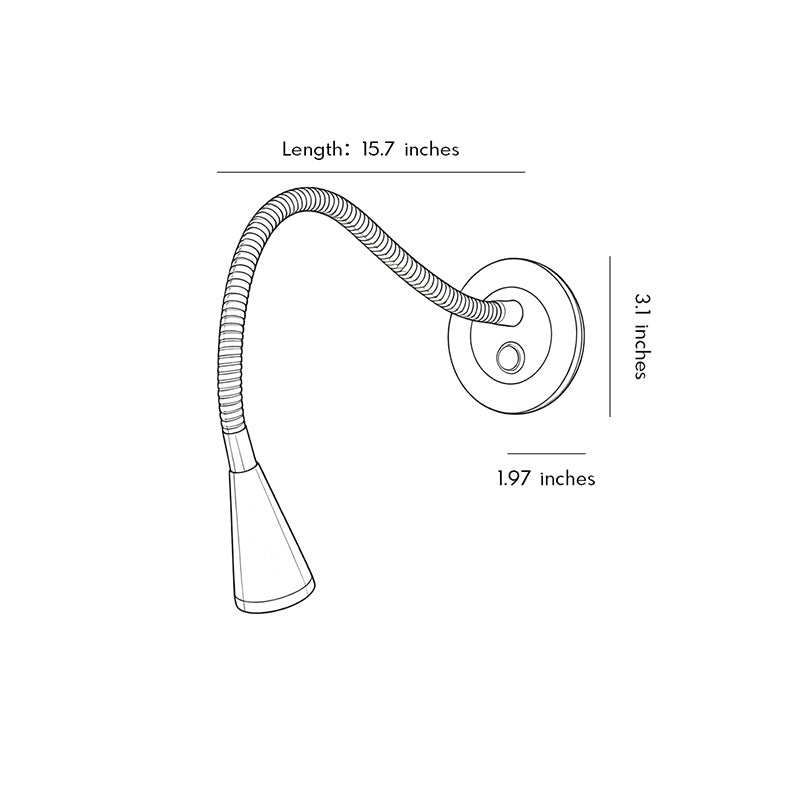 Wall Light with Swing Arm LED Rotatable Flexible