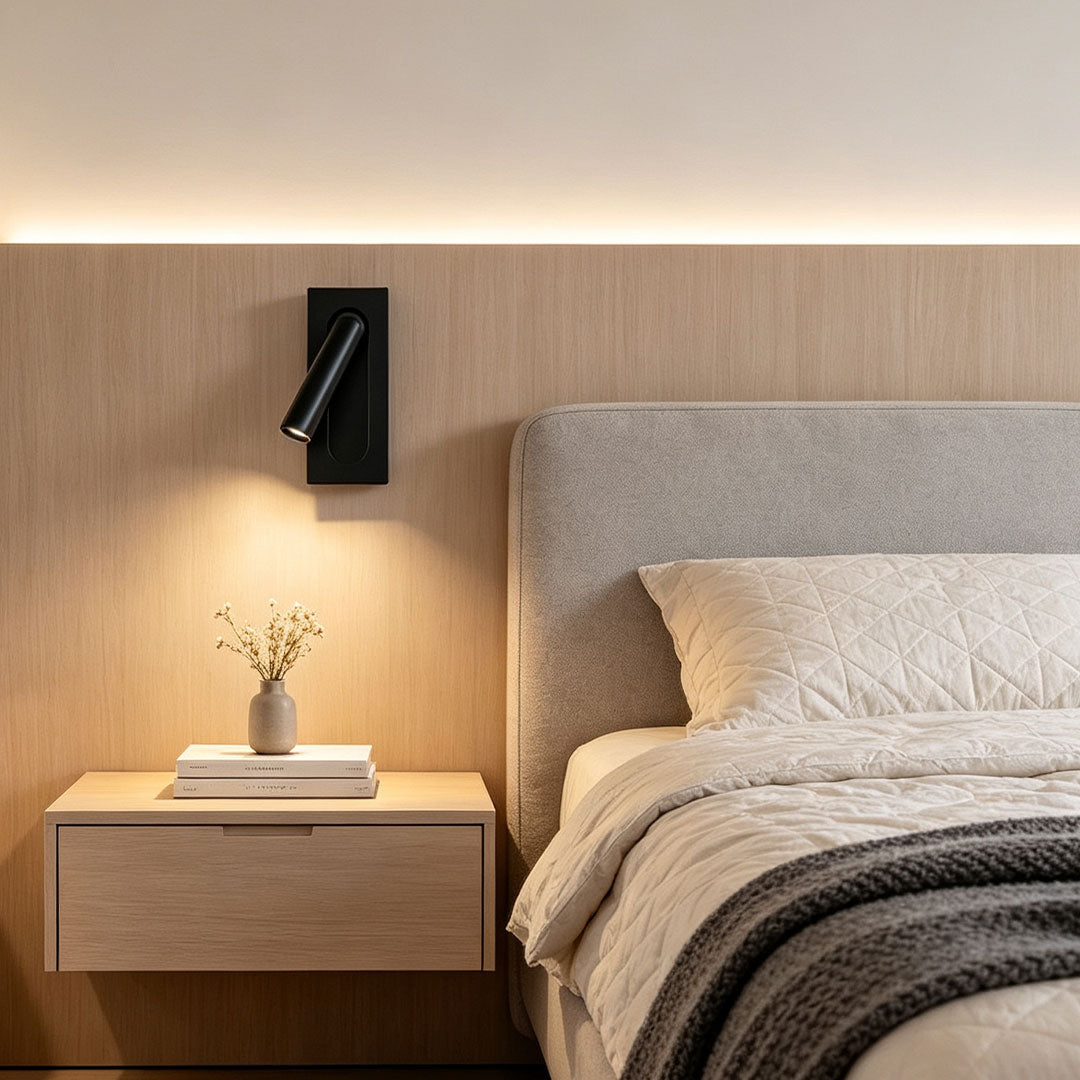 Wall Mount Spot Lights Recessed Rotatable Bedside Reading Lamp