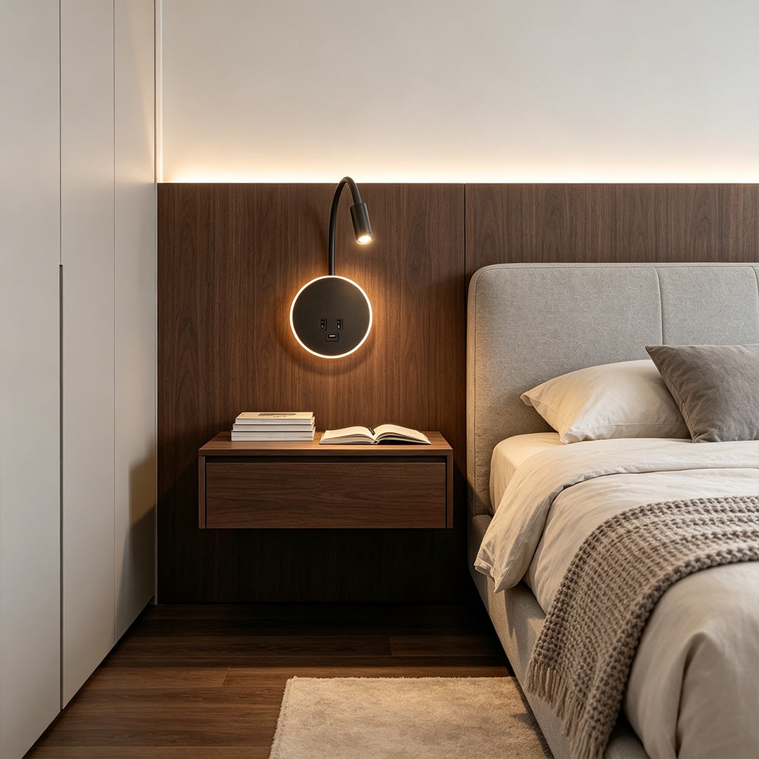 Wall Mounted Bedside Light Creative Reading Metal