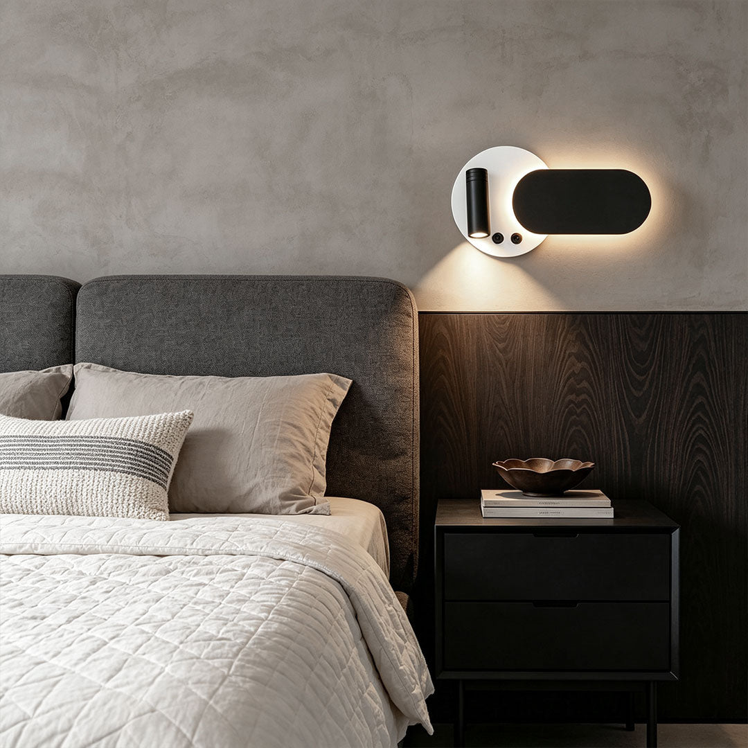 Wall Mounted Bedside Reading Light Minimalist Rotatable Lamp