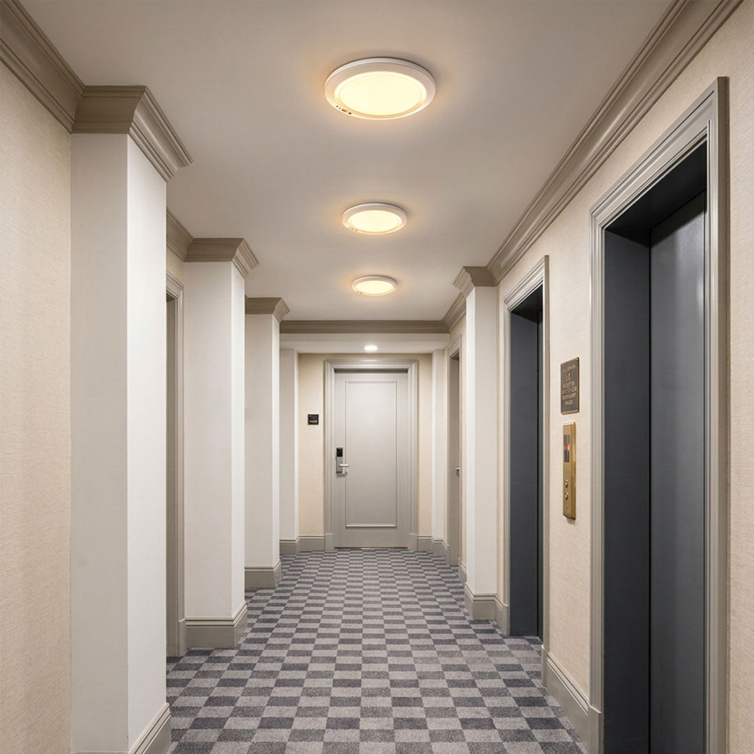 White Flush Mount Ceiling Light USB Rechargeable